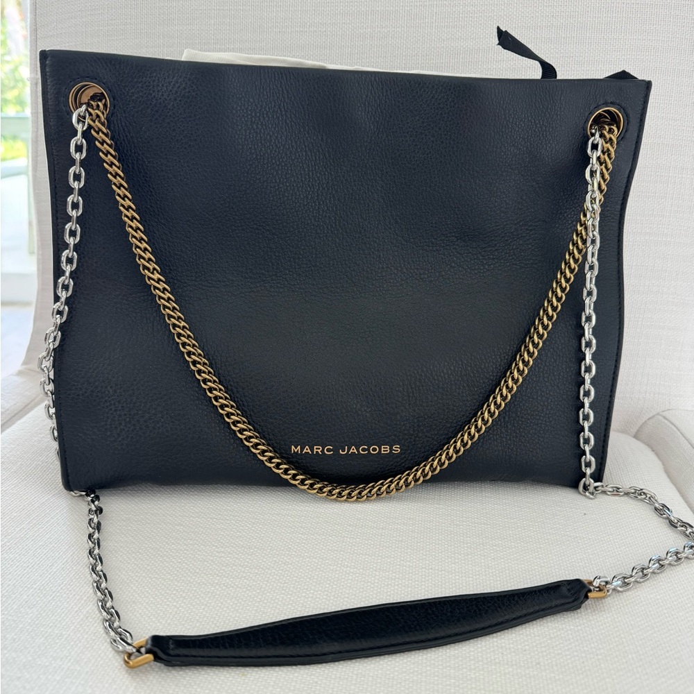 NWT,  Marc Jacobs Black Shoulder - Crossbody Bag Silver and Gold hardware